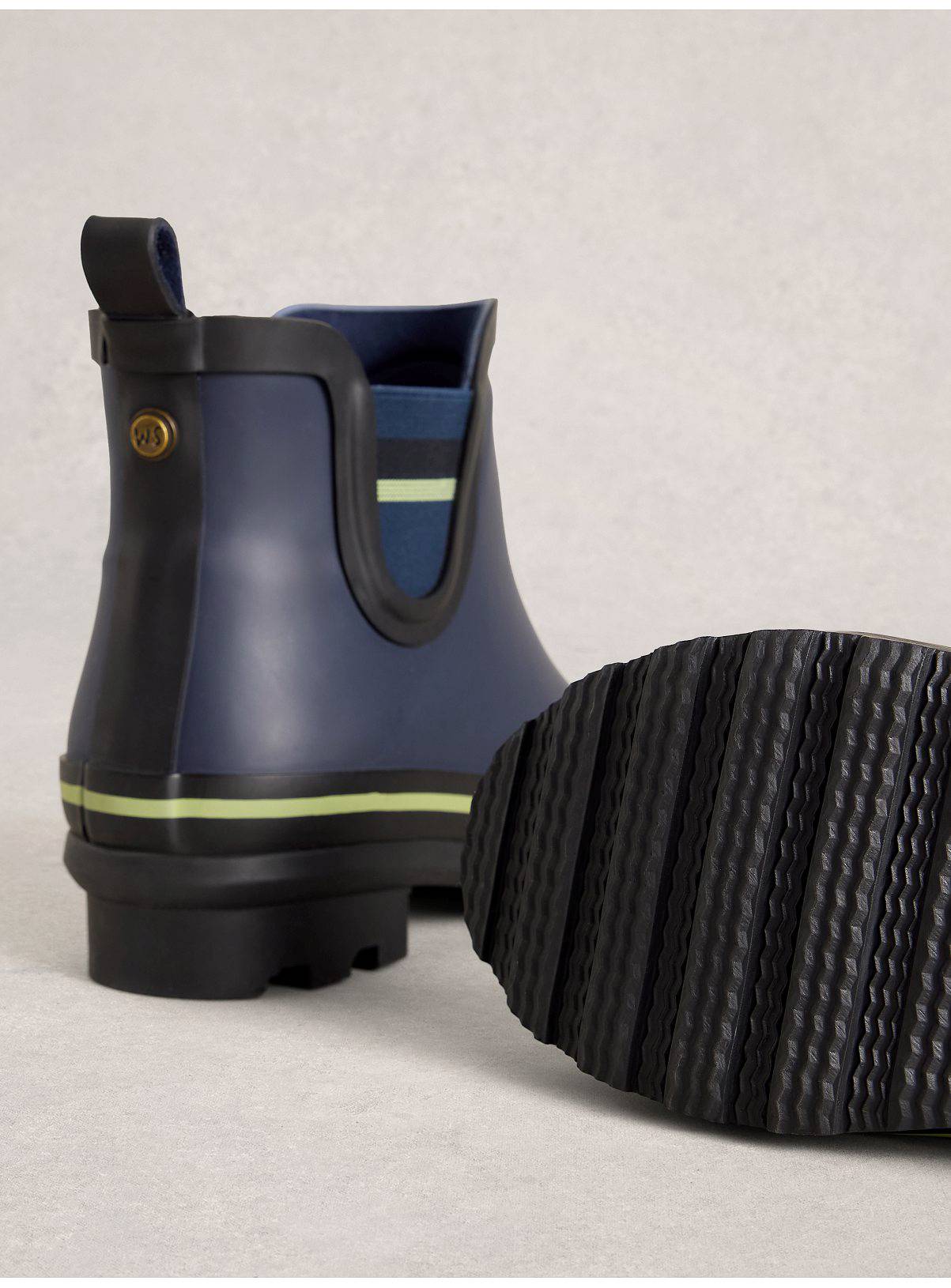 WHITE STUFF Puddle Ankle Wellie Boots Navy 4 - Image 3